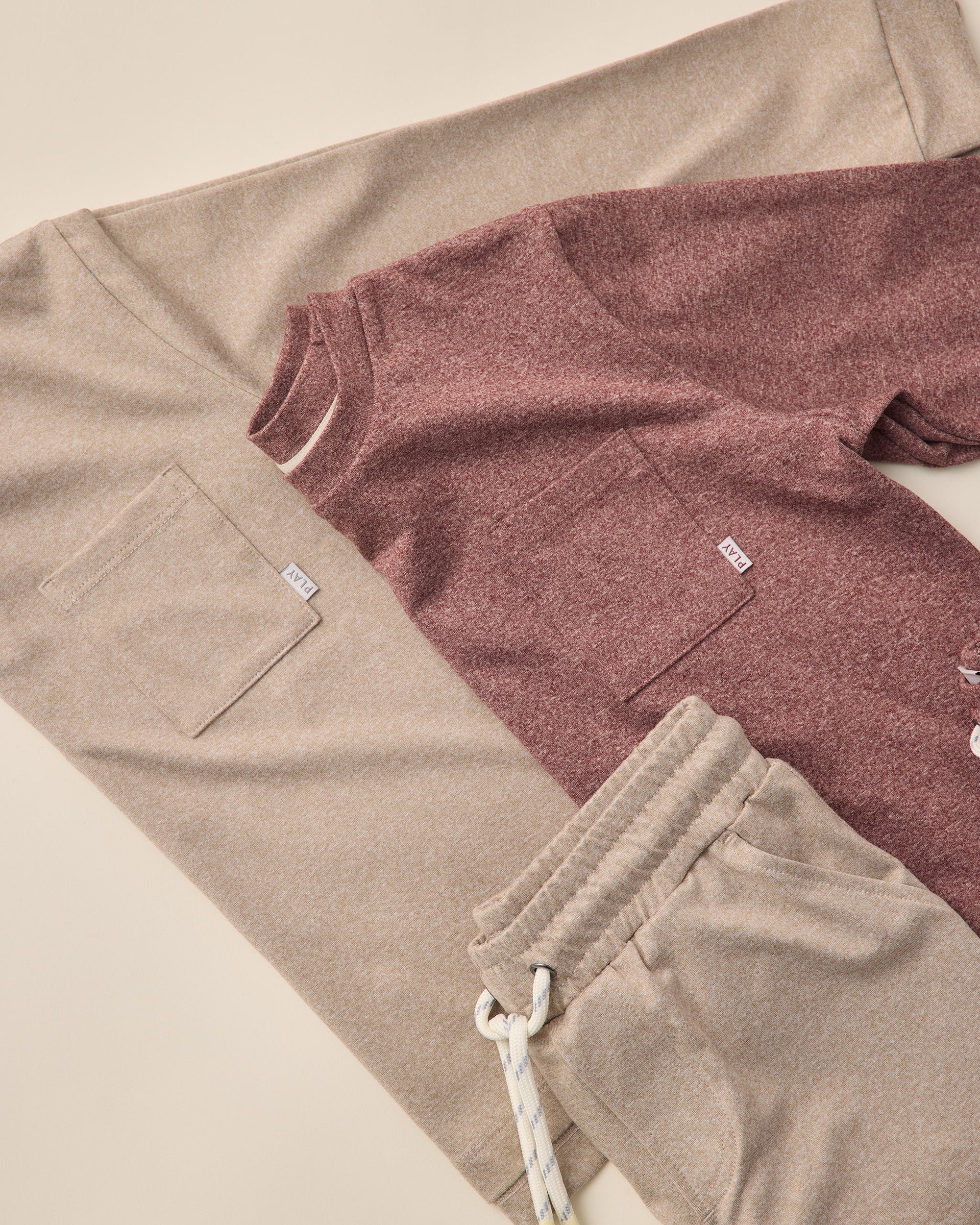 Long Sleeve Pocket Tee | Heathered Burgundy