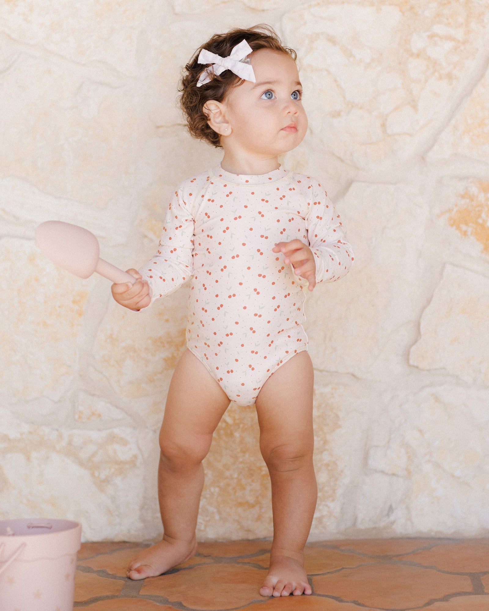 Delphine Rashguard One-Piece Swimsuit | Cherries