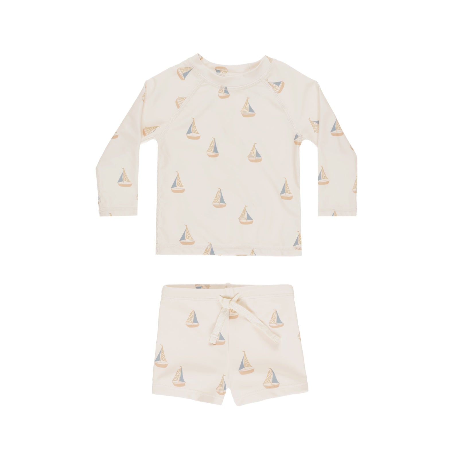 Rashguard Boy Swimsuit Set | Sailboats