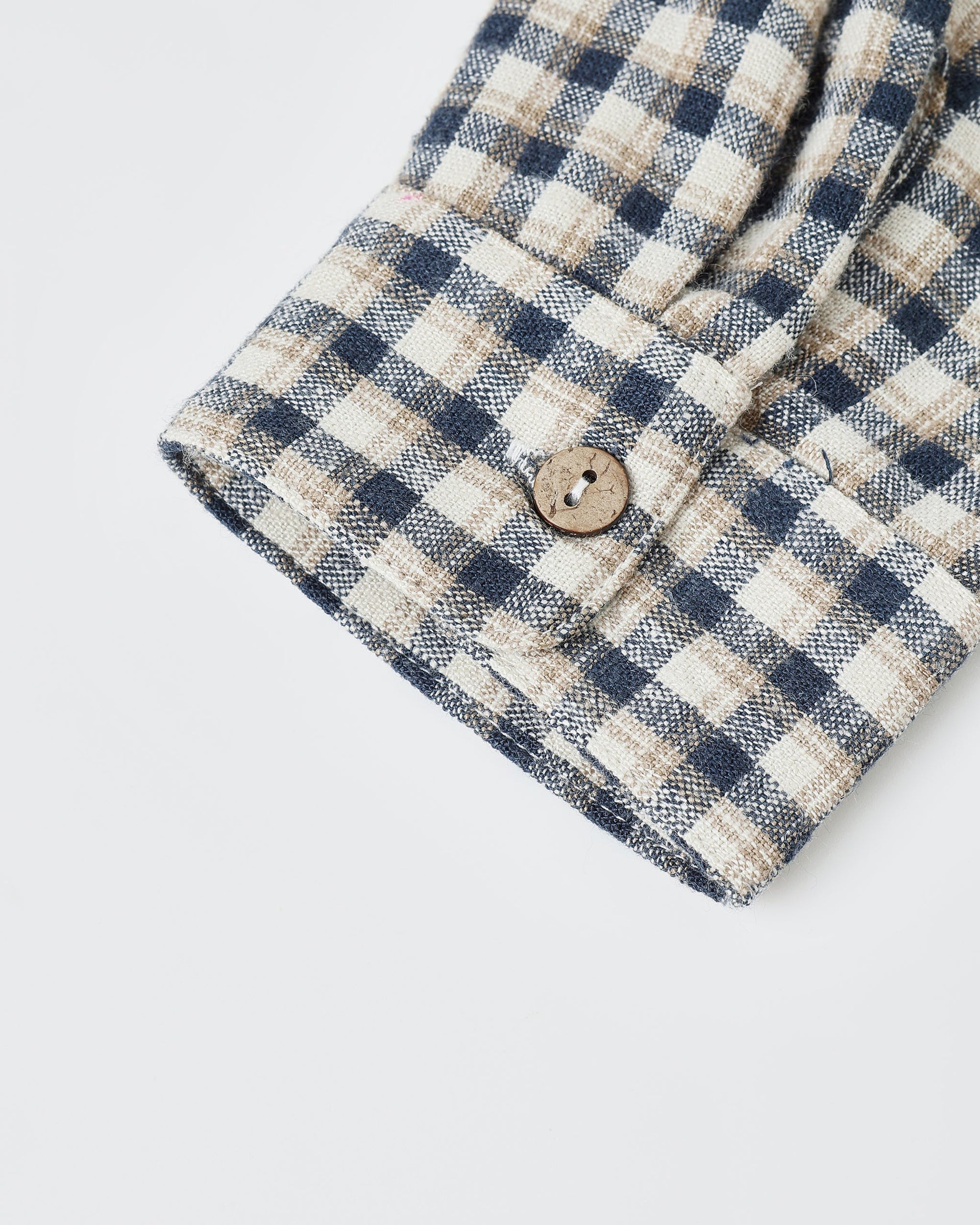 Collared Long Sleeve Shirt | Navy Check