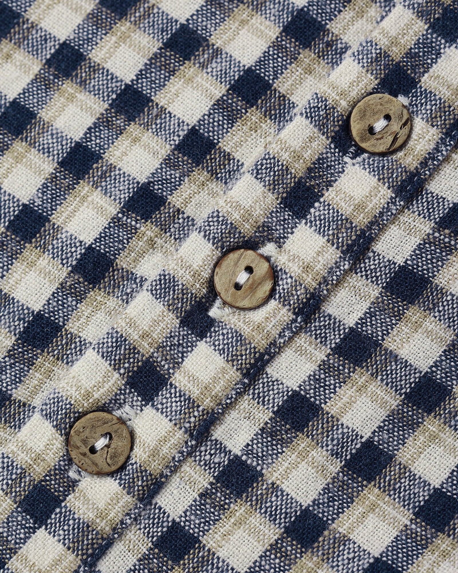 Long Sleeve Woven Jumpsuit | Navy Check