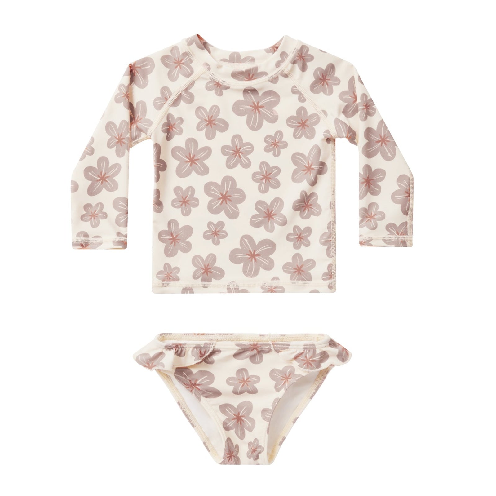 Maryn Rash Guard Swimsuit Set | Hibiscus