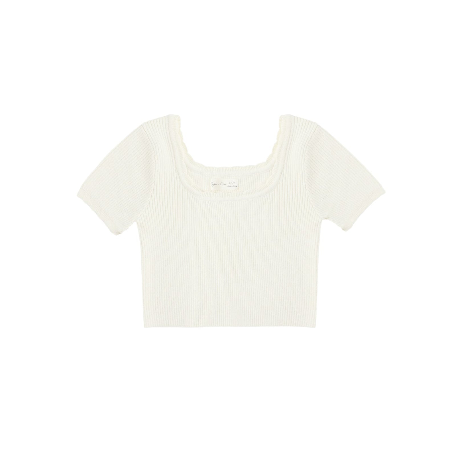 Scalloped Tee | Natural