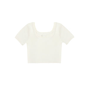 Scalloped Tee | Natural