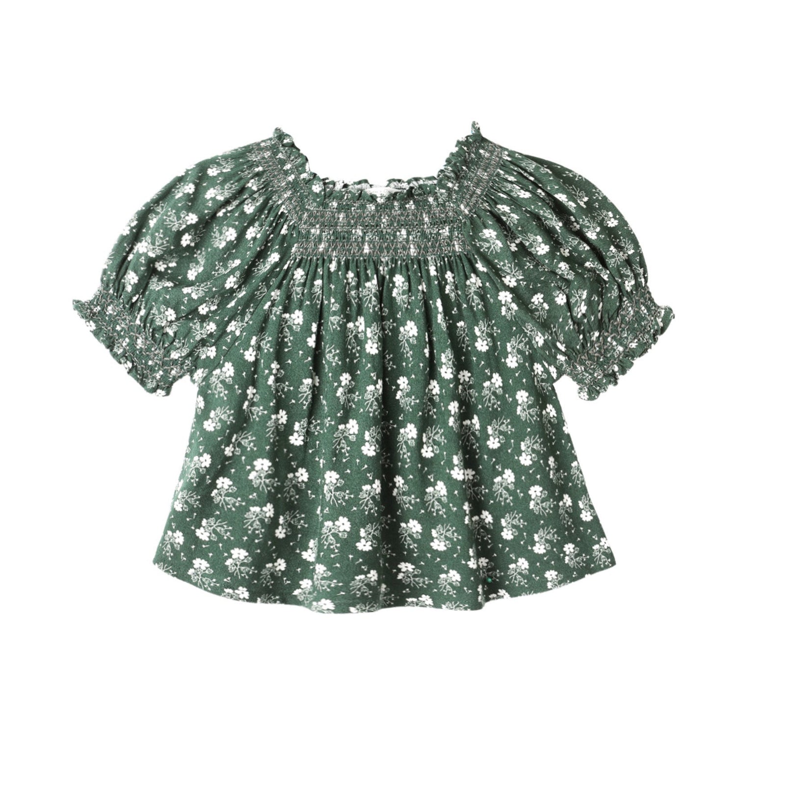 Ada Blouse | Green Ditsy