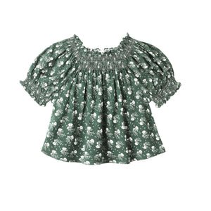 Ada Blouse | Green Ditsy