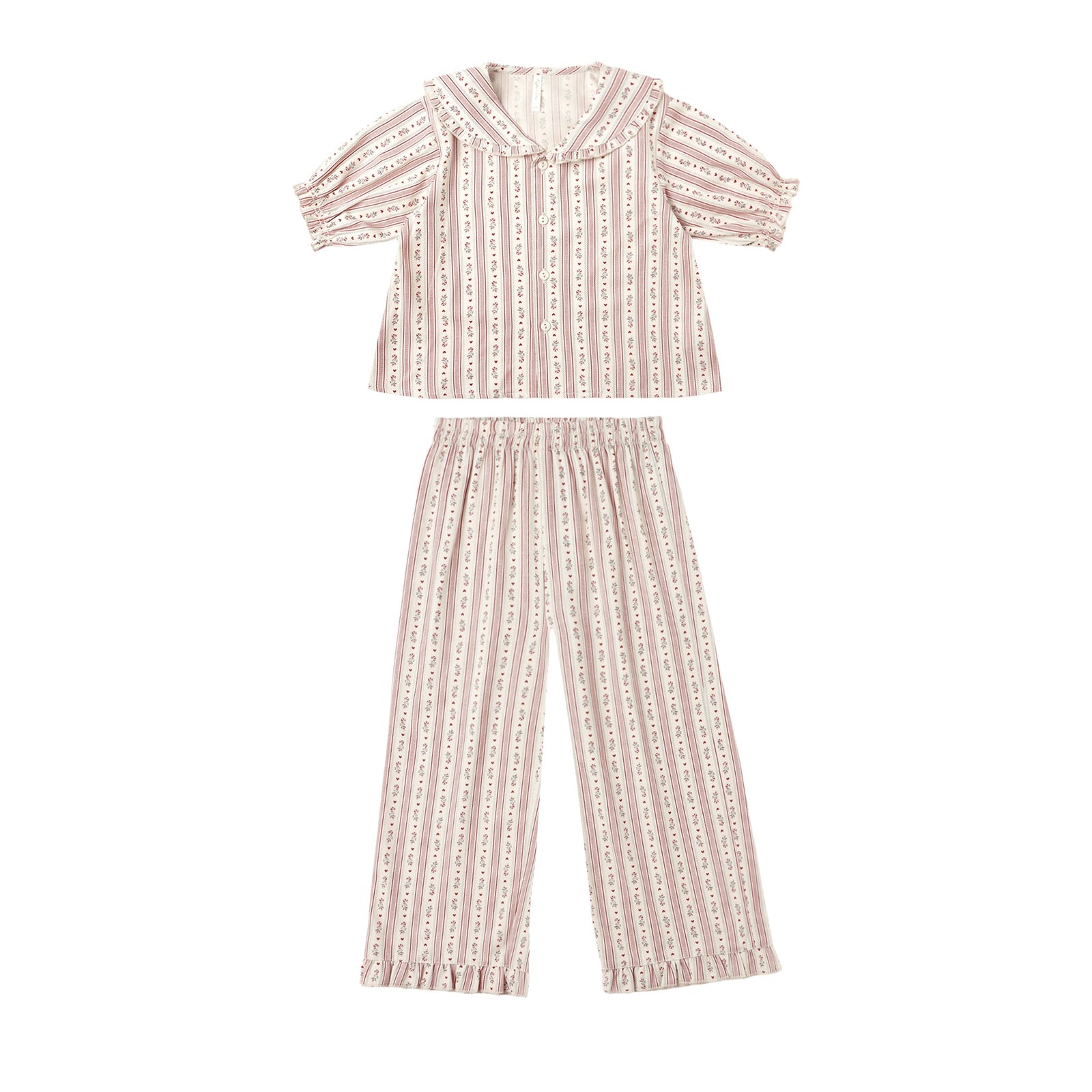 Ruffle Pajamas | Candy Cane Stripe