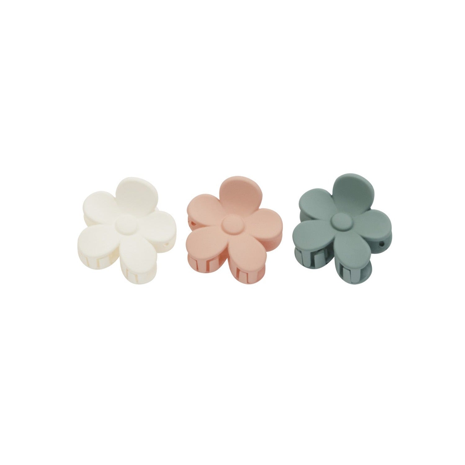 Flower Clip Set | Aqua, Ivory, Blush