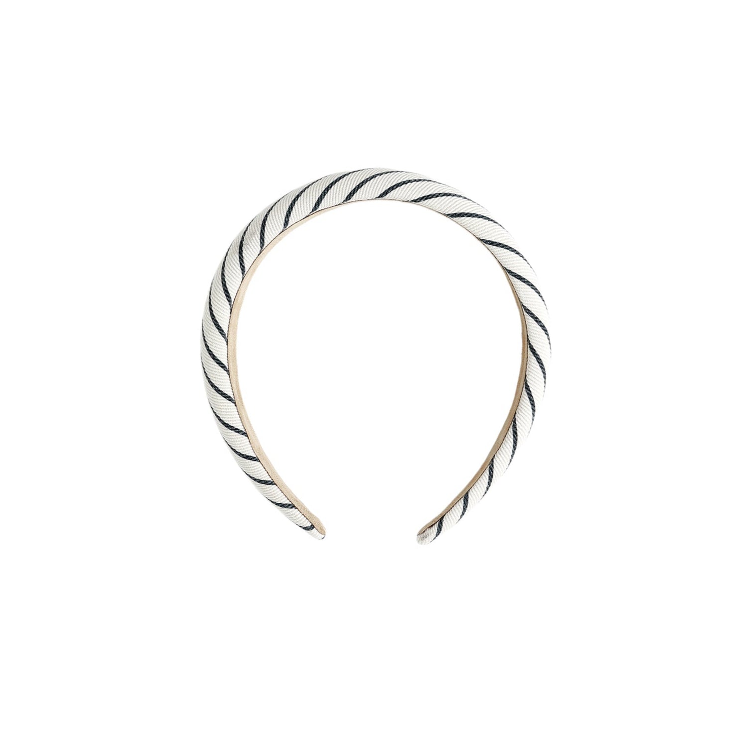 Padded Headband | Navy Pinstripe