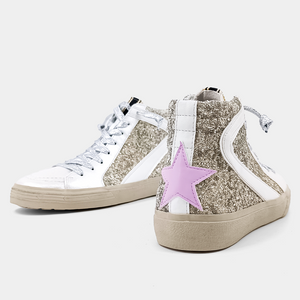 Rooney Toddler and Kids High-Top Sneaker | Pearl Glitter