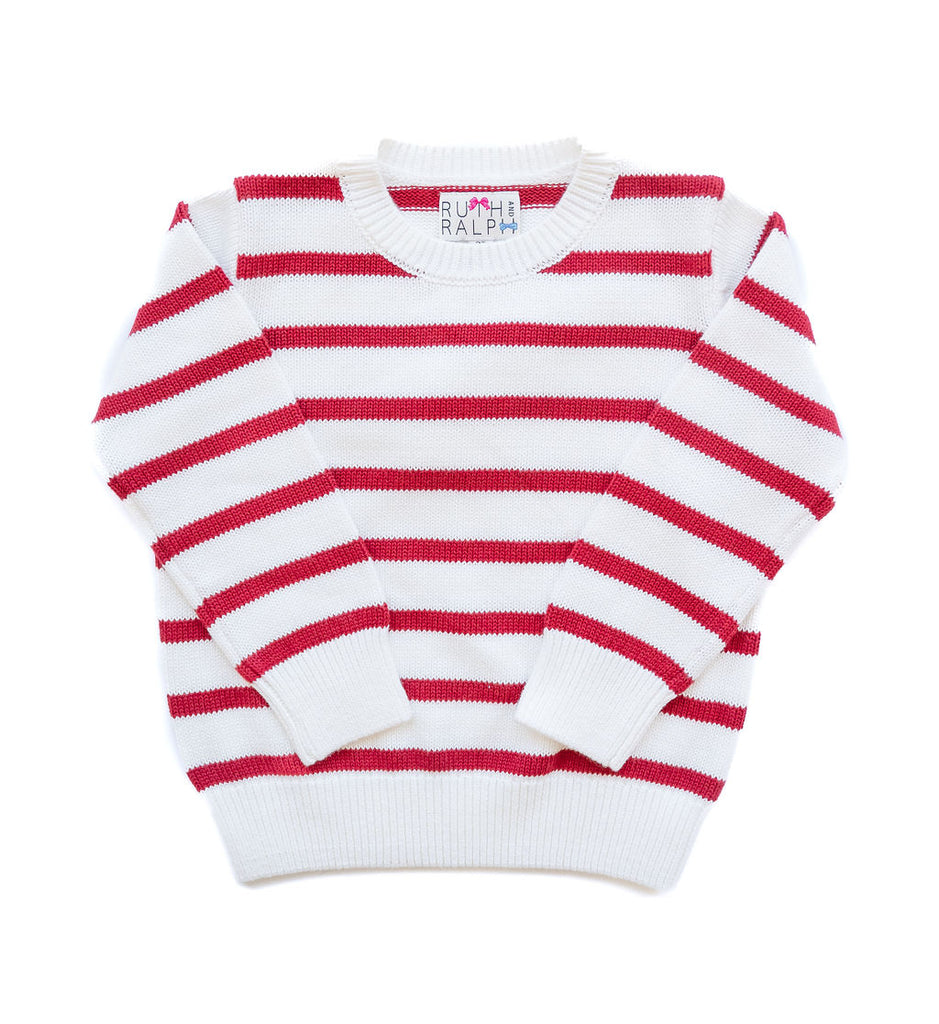 Red and White Stripes Unisex Sweater