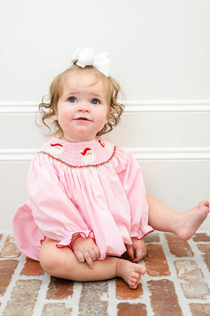 Santa Claus Smocked Birdie Bubble