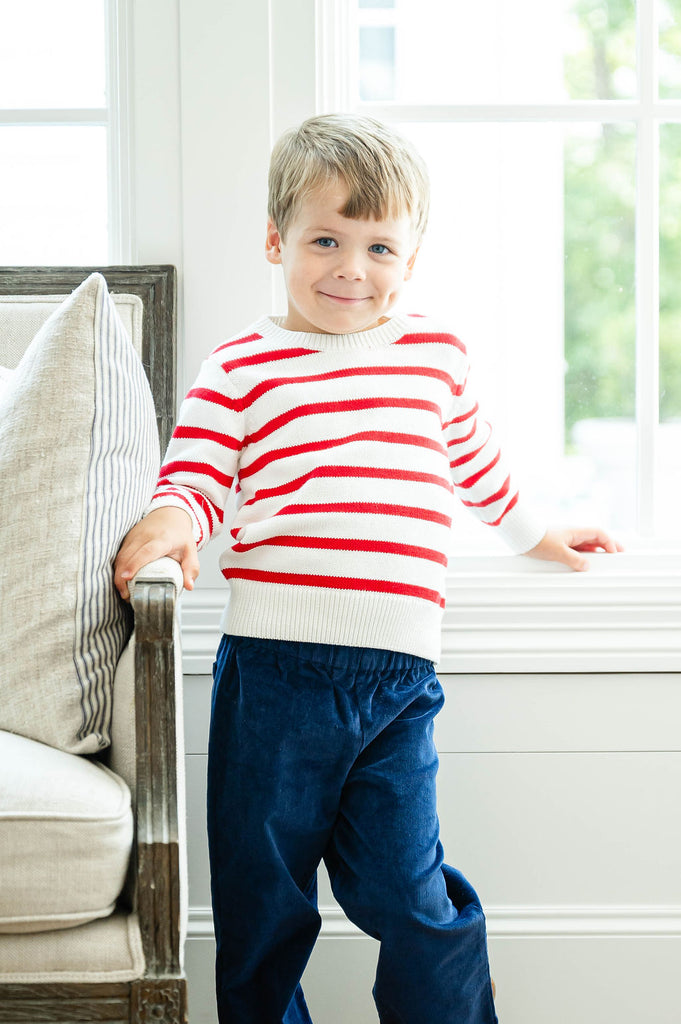 Red and White Stripes Unisex Sweater