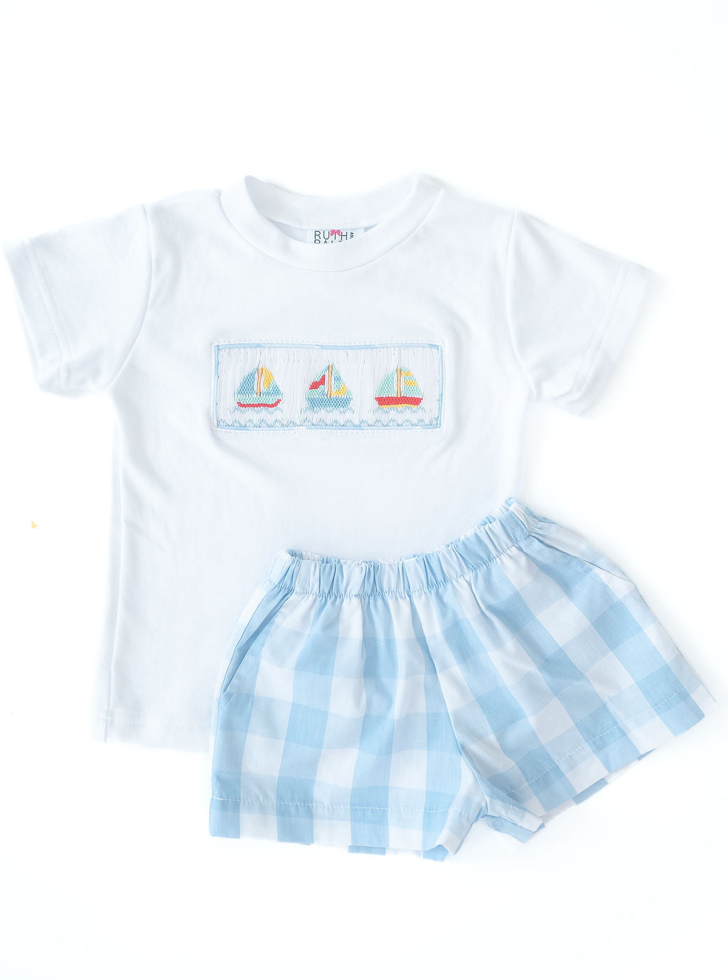 Sailboat Smocked Beau T-Shirt and Shorts Set