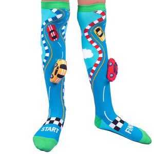 Racing Cars Crazy Socks with Plush Cars