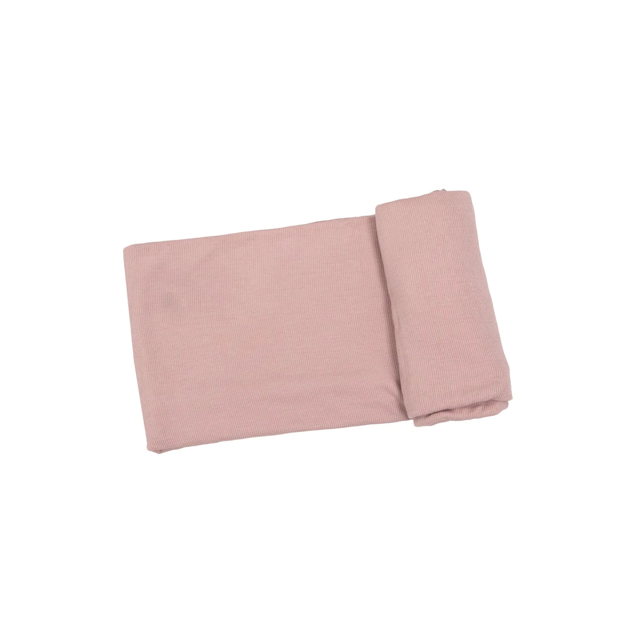 Solid Silver Pink Rib Modal Swaddle Blanket