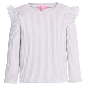 Sadie Top | Grey and Silver Sparkle Stars