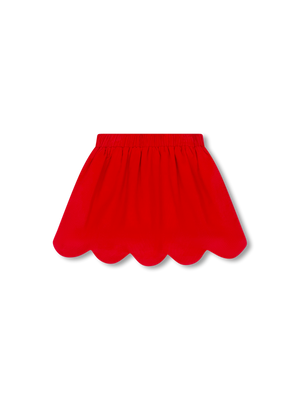 Susie Scallop Skirt | High Point Red Corduroy