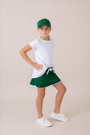 Tiffany Tennis Skort | Augusta Green / Pure Coconut