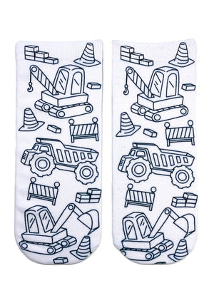 Tractor Zone Coloring Ankle Socks