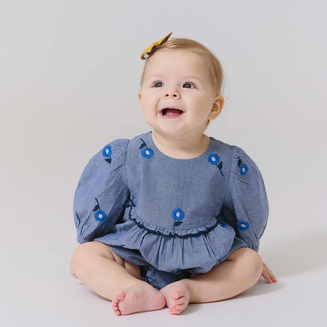 Rowan Bubble | Blue Blossom Embroidery