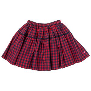 Girls Maribelle Skirt | Navy / Red Gingham