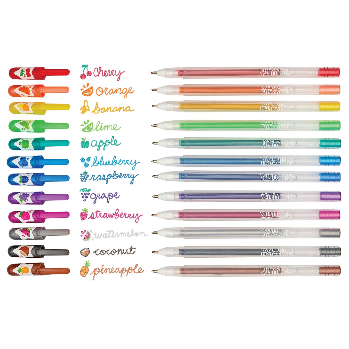 Yummy Yummy Scented Glitter Gel Pens | Set of 12