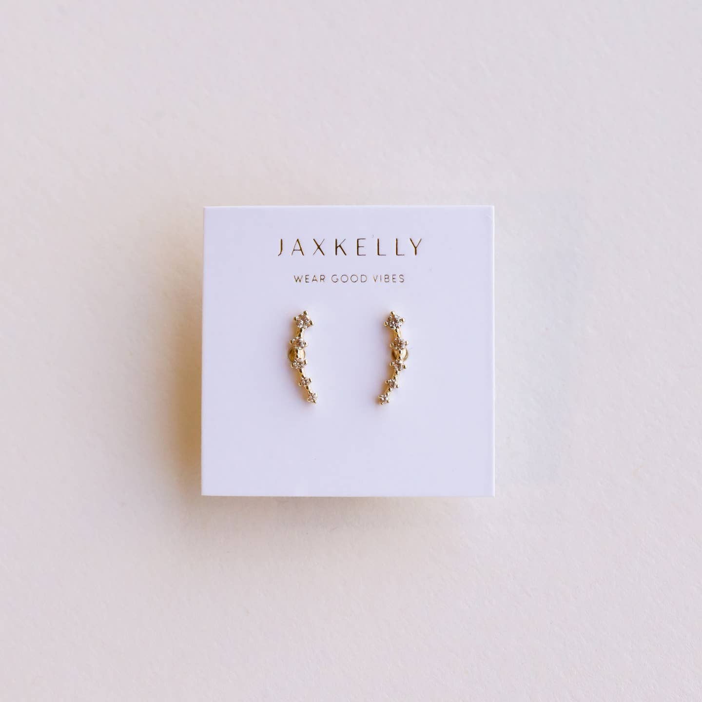 Champagne Crawler Stud Earrings | 18k Gold Vermeil