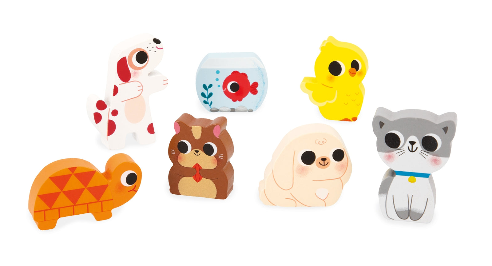 Chunky 7pc Stand Alone Wooden Puzzle | Pets