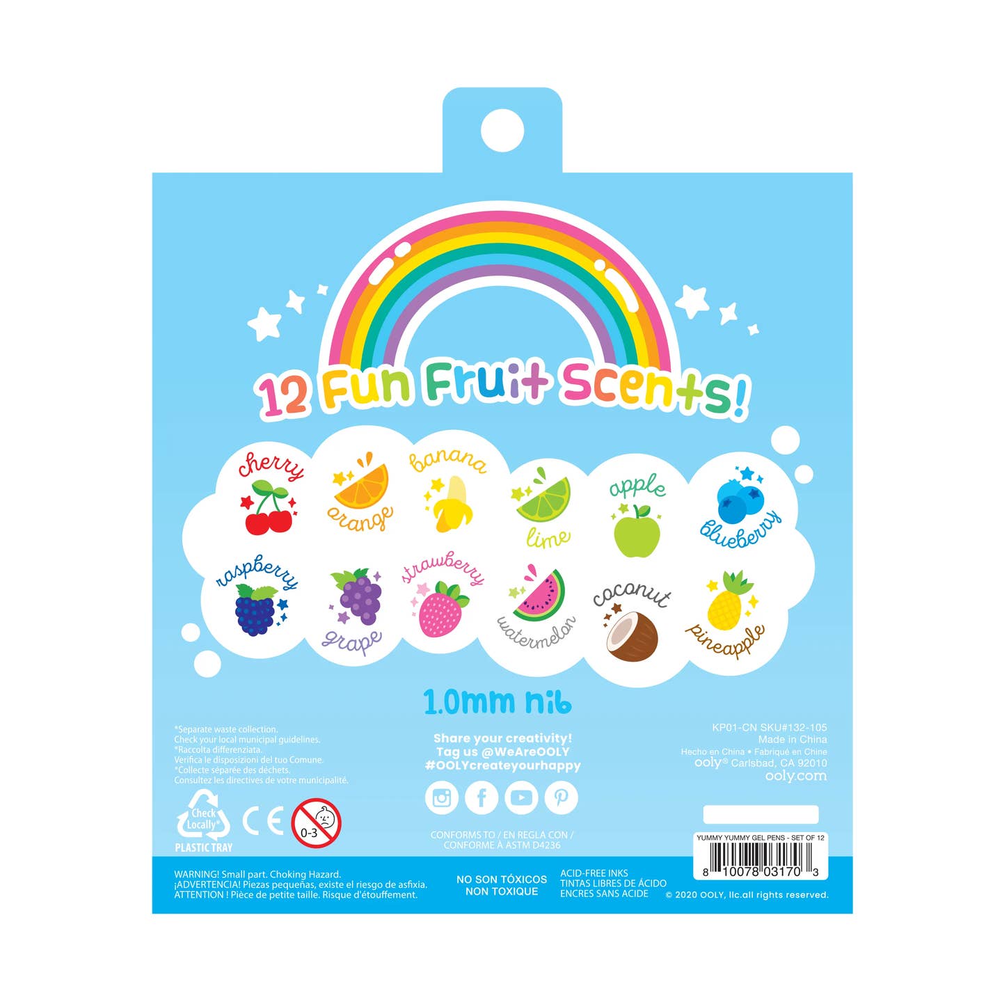 Yummy Yummy Scented Glitter Gel Pens | Set of 12