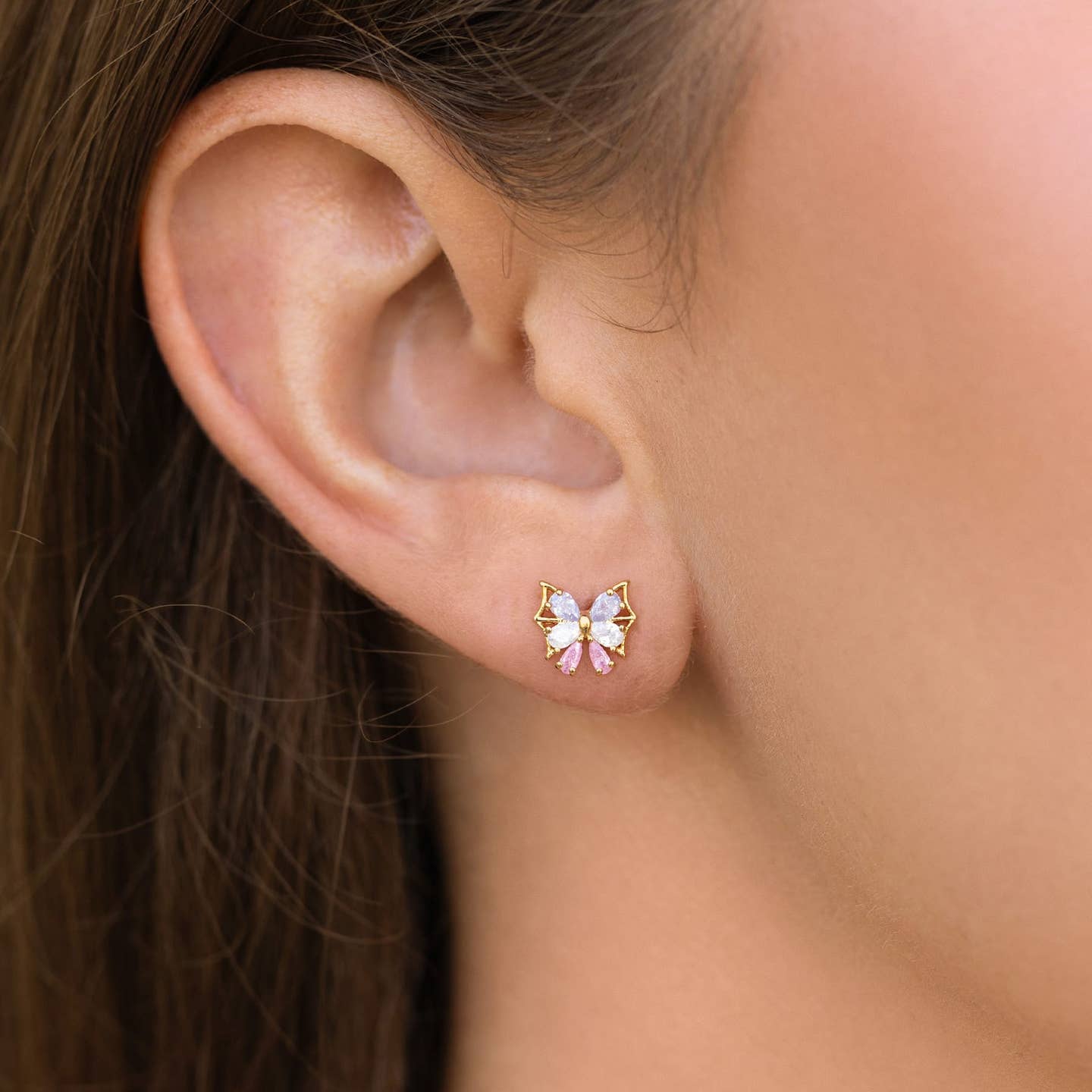 Batterfly Studs | Rose Gold