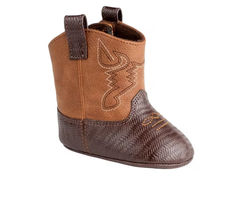 Miller Infant Western Boot | Brown Textured