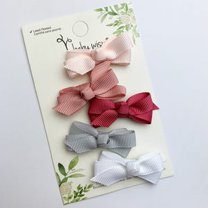 Chelsea Bow Snap Clip, Set of 5 | Wedding Bliss