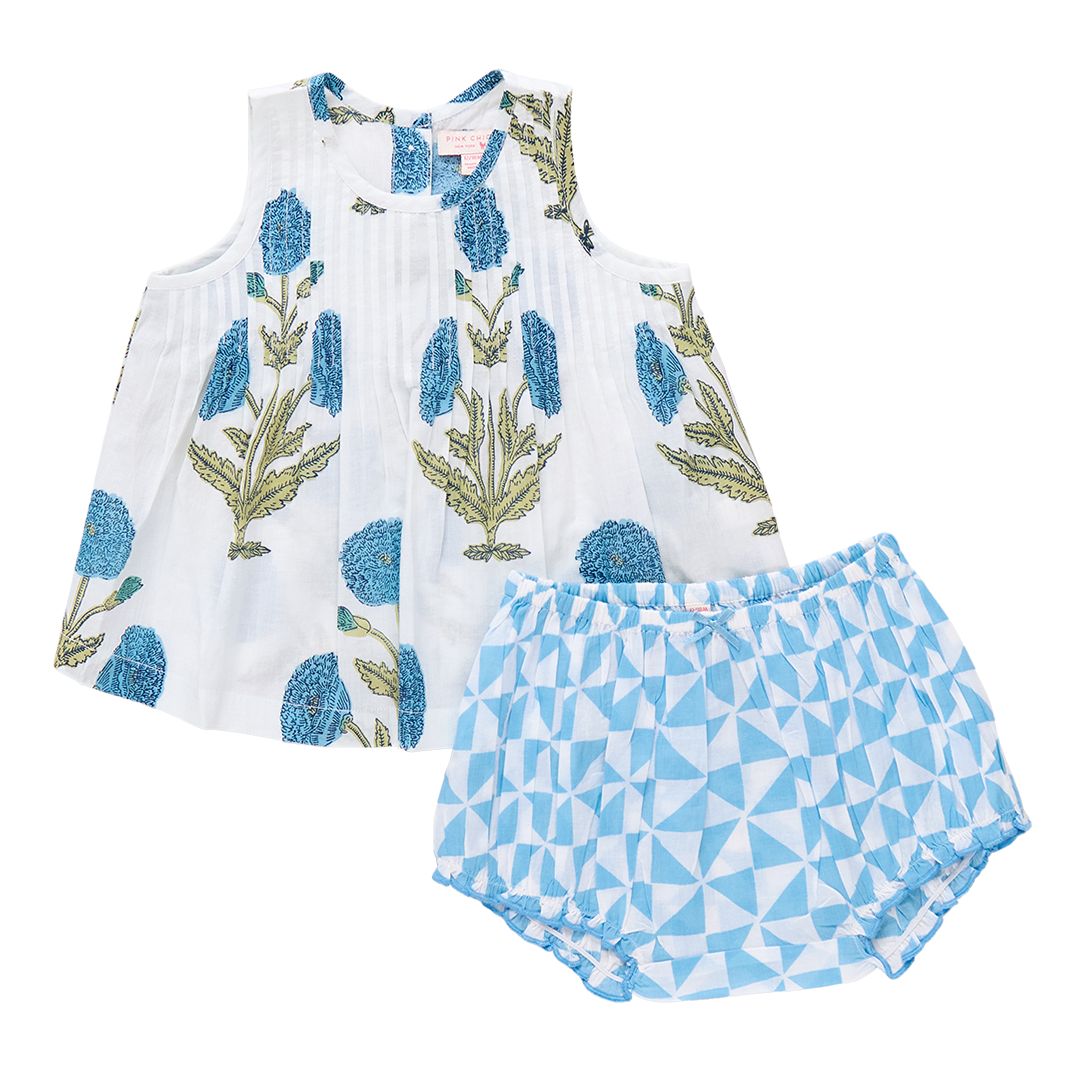 Jaipur 2-Piece Set | Blue Oversized Dandelion