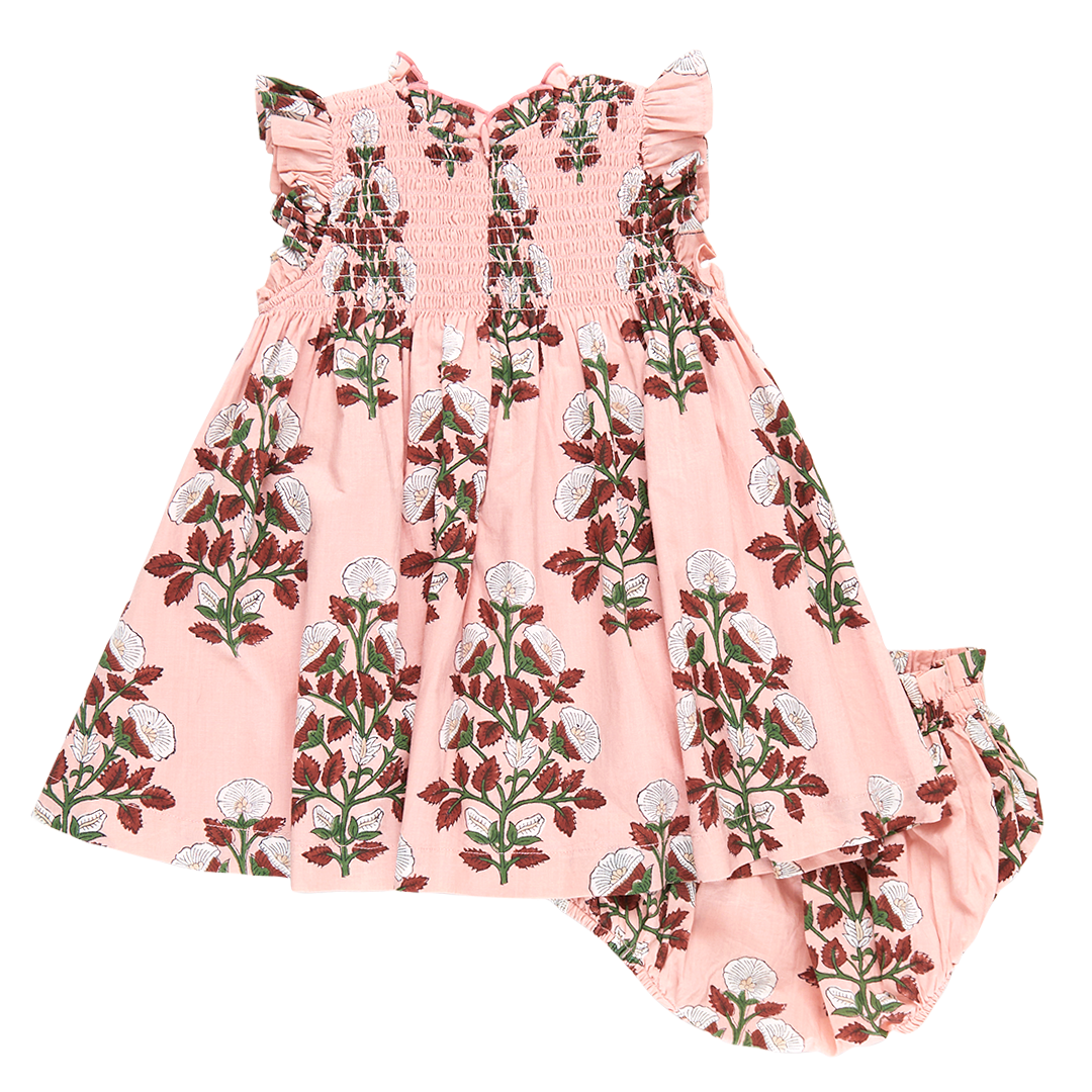 Baby Girls Stevie Dress | Pink Bouquet Floral
