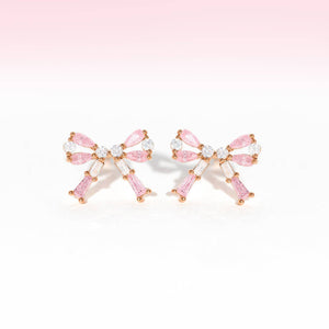Chassé Bow Stud Earrings | 18k Gold Plated