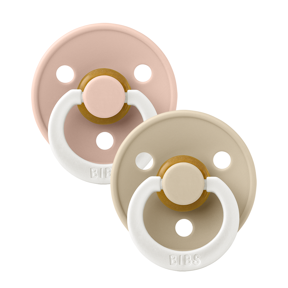 Colour Natural Rubber Latex Pacifier 2 pack | Blush Glow / Vanilla Glow