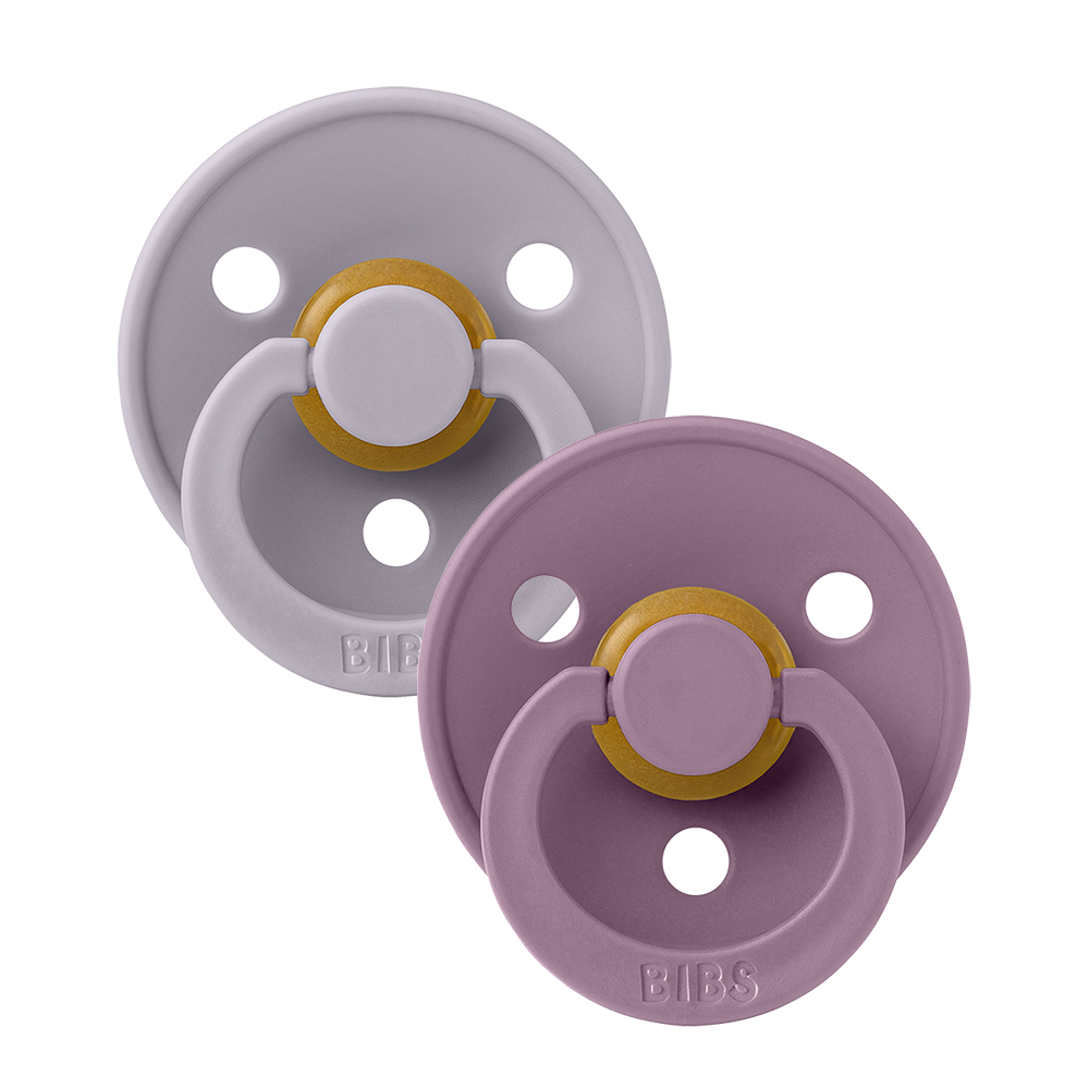 Colour Symmetrical Natural Latex Pacifier 2 pack | Fossil Grey / Mauve