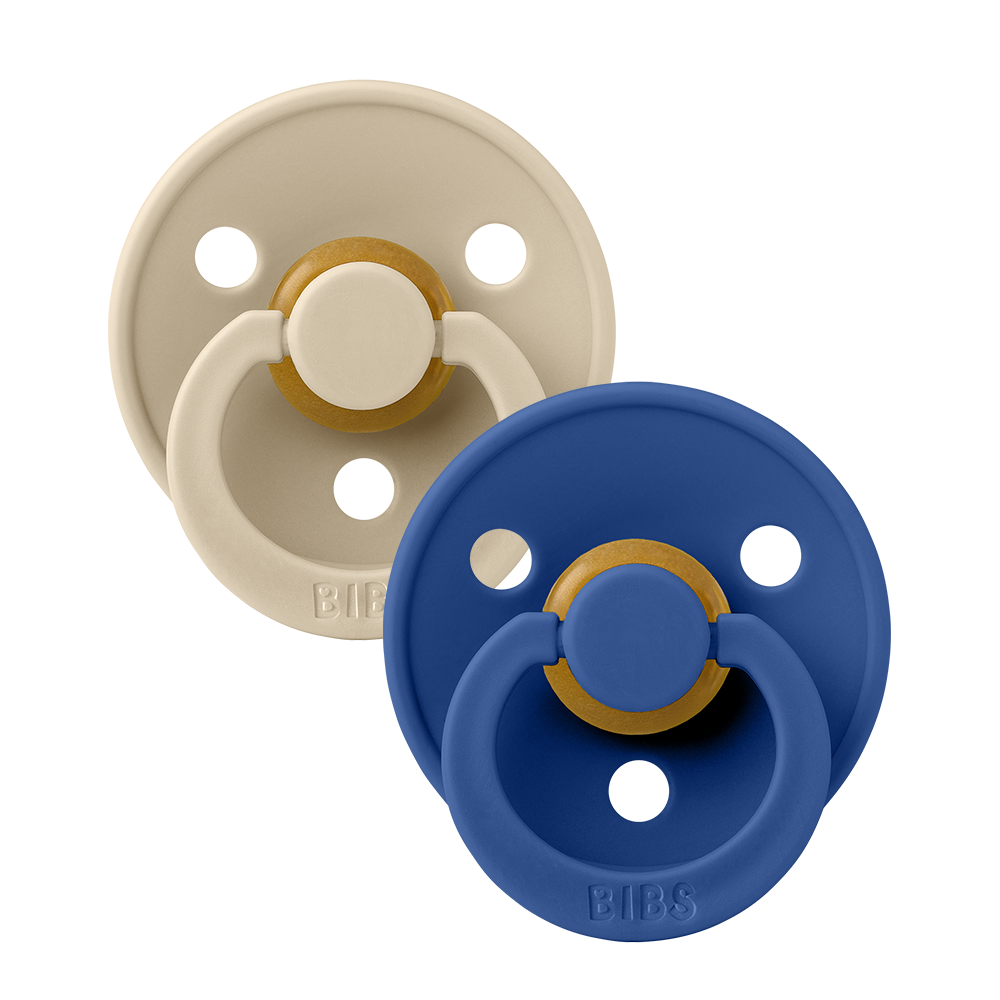 Colour Natural Latex Pacifier 2 pack | Vanilla / Cornflower