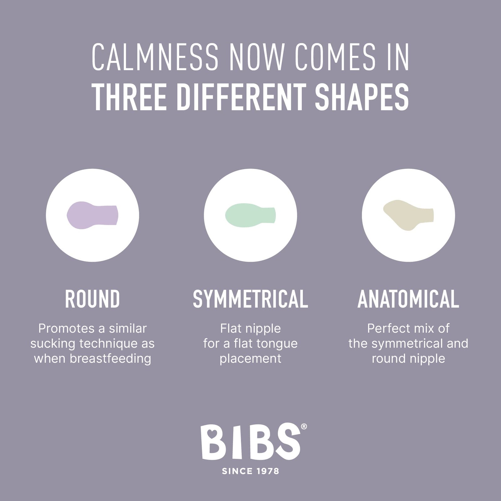 Colour Symmetrical Natural Latex Pacifier 2 pack | Fossil Grey / Mauve