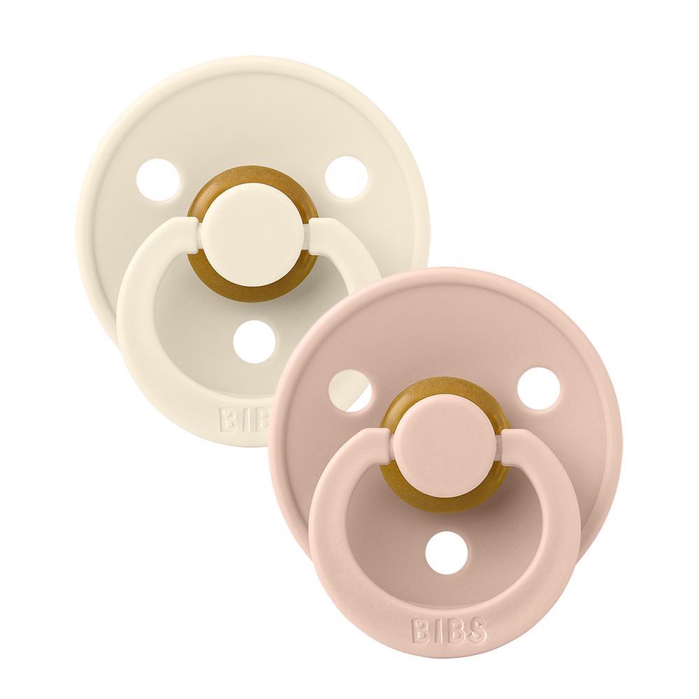 Colour Anatomical Natural Latex Pacifier 2 pack | Ivory / Blush