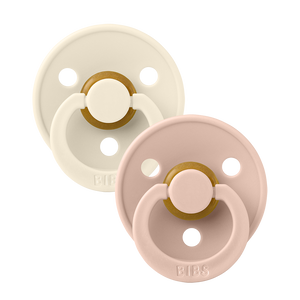 Colour Anatomical Natural Latex Pacifier 2 pack | Ivory / Blush