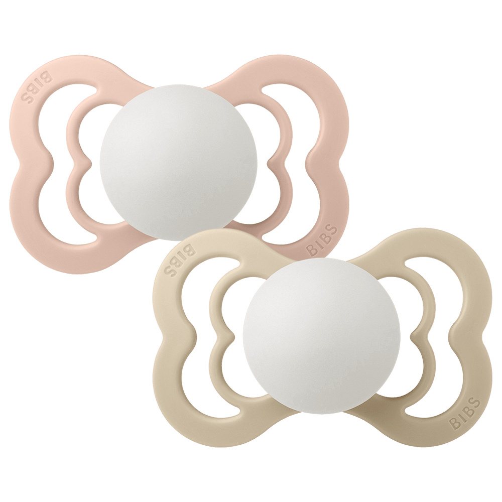 Supreme GLOW 2 Pack Natural Rubber Latex Pacifier | Blush / Vanilla