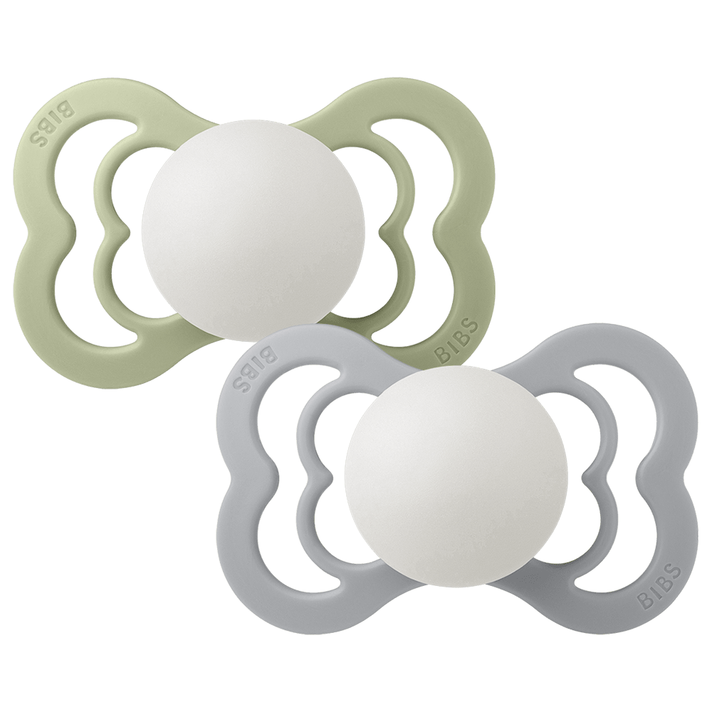 Supreme GLOW 2 Pack Natural Rubber Latex Pacifier | Sage / Cloud