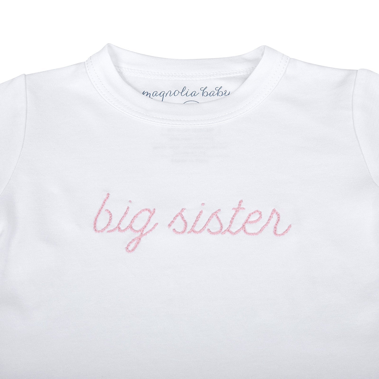 Big Sister Embroidered Long Sleeve Pajama Set