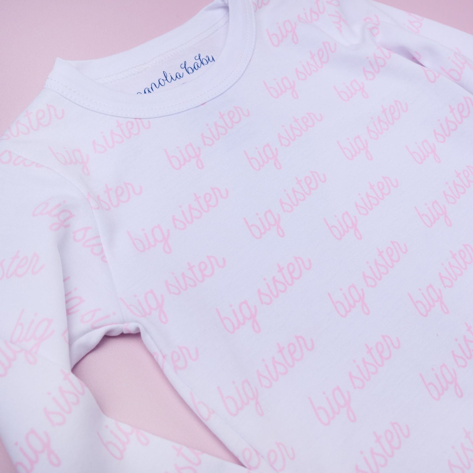 Big Sister Printed Long Sleeve Pajama Set