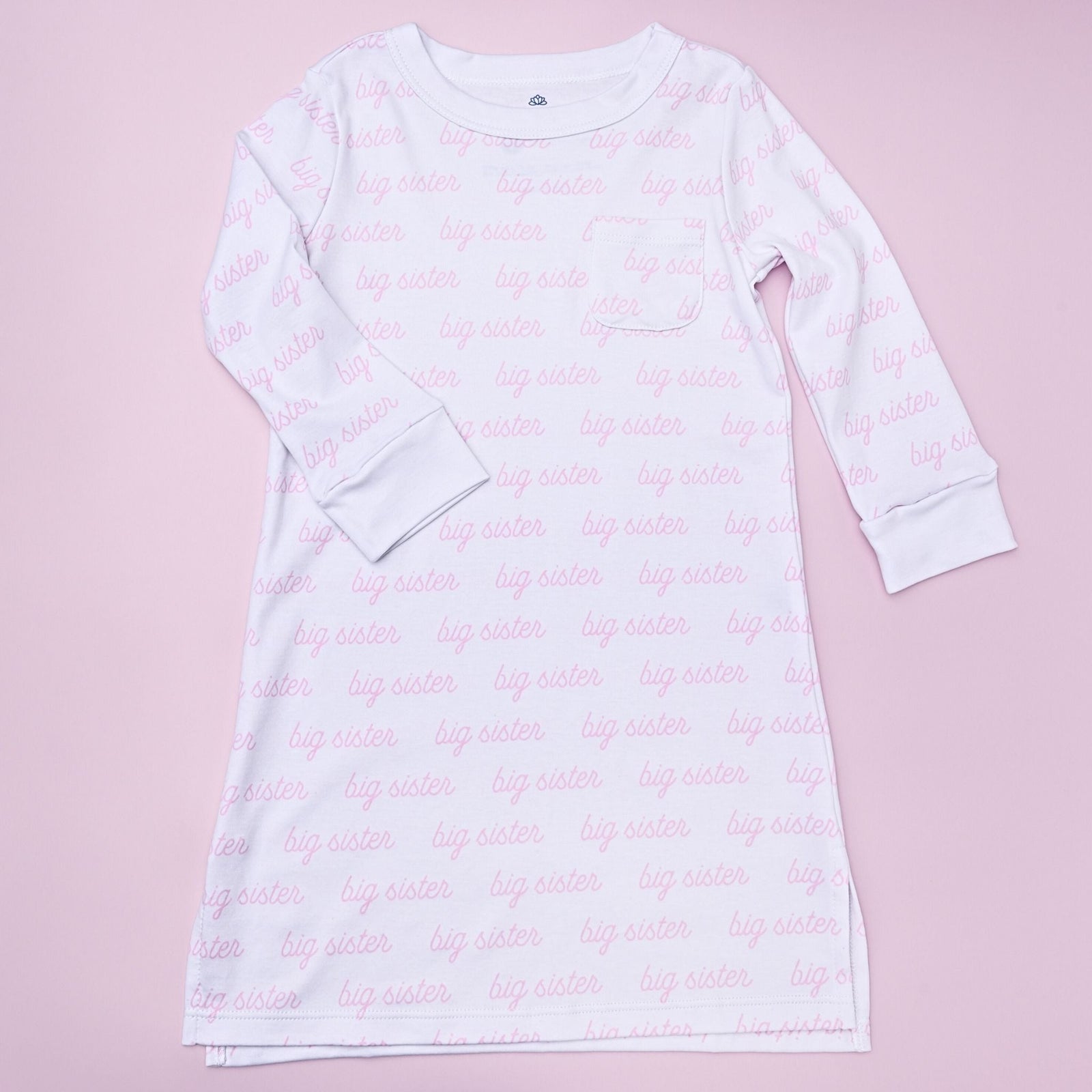 Big Sister Printed Long Sleeve Nightdress