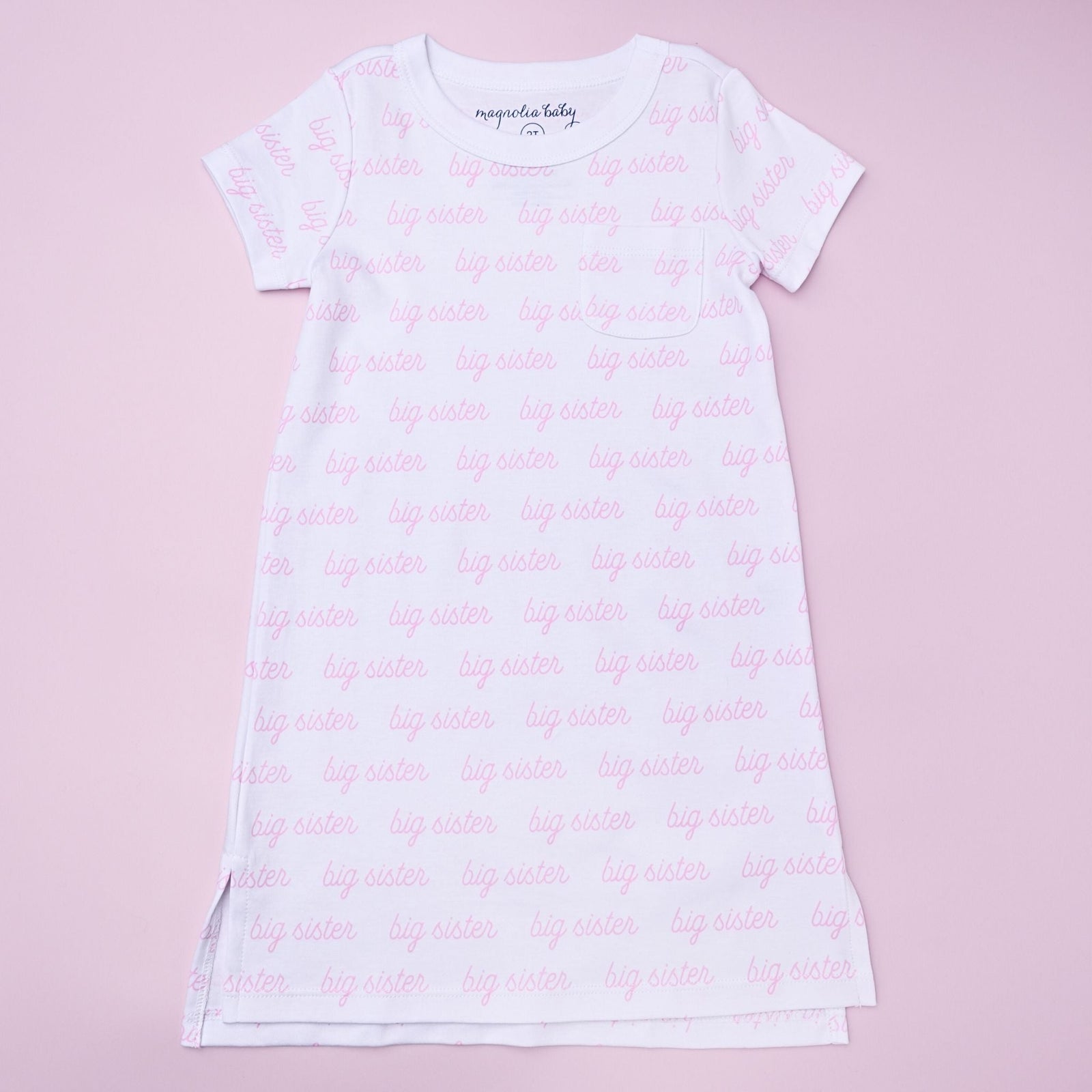 Big Sister Printed Short Sleeve Nightdress