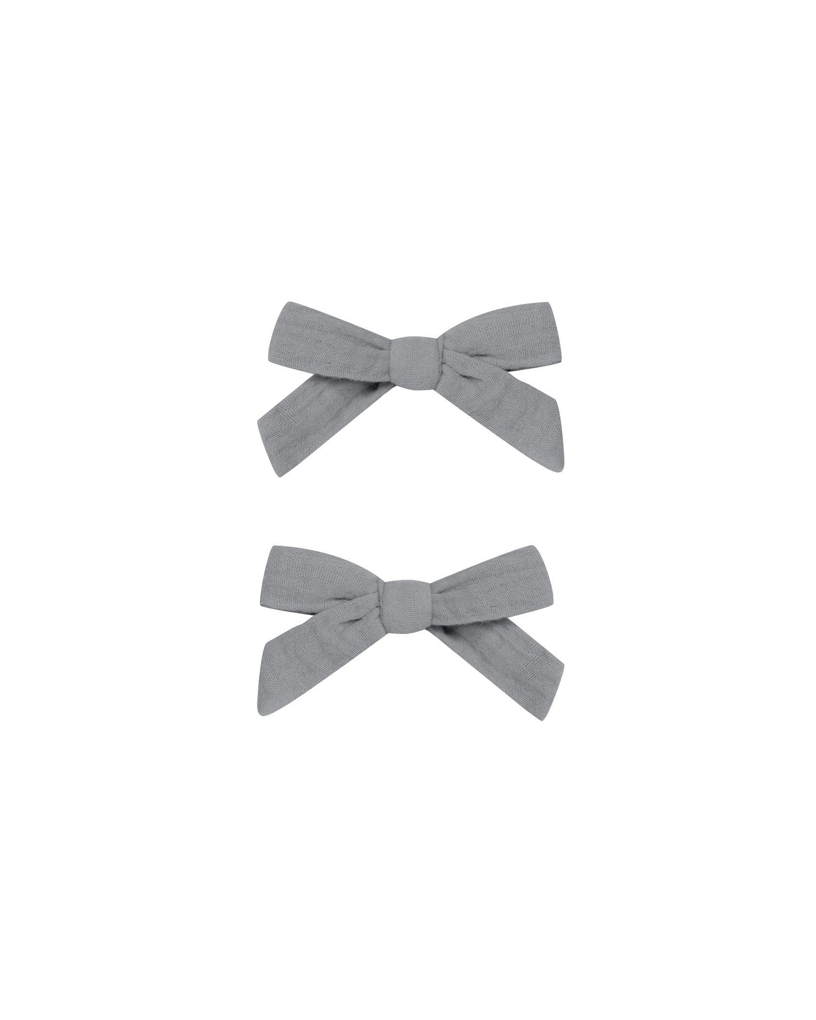 Bow with Clip Set | Dusty Blue