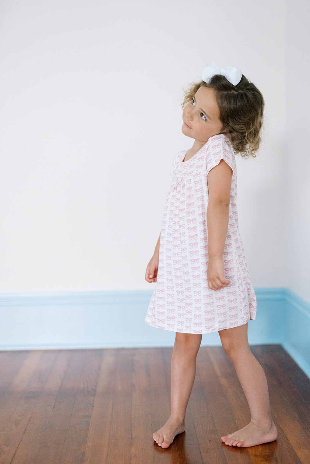 Bamboo Nightgown | Pink Bows
